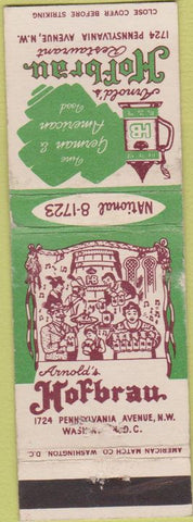 Matchbook Cover - Arnold's Hofbrau Washington DC
