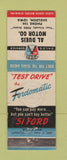 Matchbook Cover - 1951 Ford Al Dueis Sheldon IA low phone # WORN