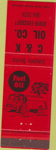 Matchbook Cover - C and K Oil Co Dover Foxcroft ME