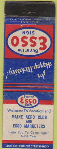 Matchbook Cover - Esso Il Gas Marine Ero Club WEAR