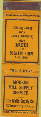 Matchbook Cover - Modern Mill Supply Waterbury CT 30s