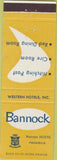 Matchbook Cover - Bannock Hotel Pocatello ID