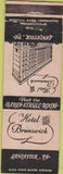 Matchbook Cover - Hotel Brunswick Lancaster PA WORN