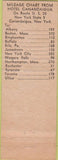 Matchbook Cover - Hotel Canandaigua NY