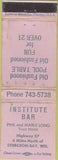 Matchbook Cover - Institute Bar Sturgeon Bay WI WORN
