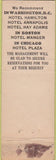 Matchbook Cover - Hotel Grand New York City Federa