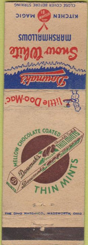 Matchbook Cover - Snow White Marshmallows Thin Mints WEAR
