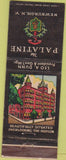 Matchbook Cover - The Palatine Newburgh NY