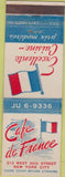 Matchbook Cover - Cafe De France New York City