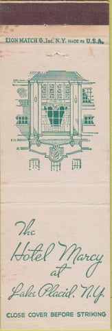 Matchbook Cover - Hotel Marcy Lake Placid NY
