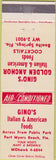 Matchbook Cover - Gino's Golden Anchor Fort Myers Beach FL