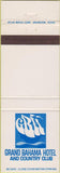 Matchbook Cover - Grand Bahama Hotel Country Club