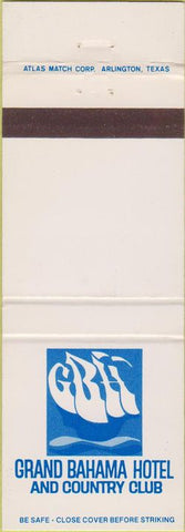 Matchbook Cover - Grand Bahama Hotel Country Club
