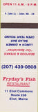 Matchbook Cover - Fryday's Fish Eliot ME
