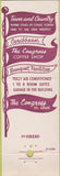 Matchbook Cover - Congress Hotel ST Louis MO
