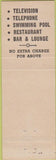 Matchbook Cover - Annapolis Terrace Motel MD