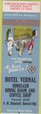 Matchbook Cover - Hotel Vernal UT