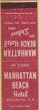 Matchbook Cover - Manhattan Beach Hotel Brooklyn NY