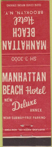 Matchbook Cover - Manhattan Beach Hotel Brooklyn NY