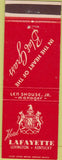 Matchbook Cover - Hotel Lafayette Lexington KY