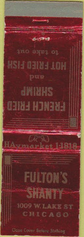 Matchbook Cover - Fulton's Shanty Chicago IL