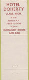 Matchbook Cover - Doherty Hotel Clare MI