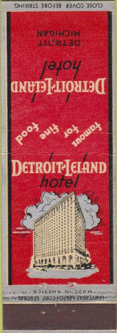 Matchbook Cover - Detroit Leland Hotel MI