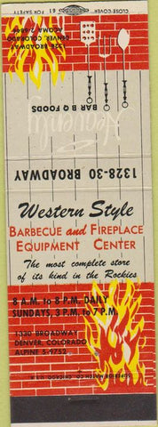 Matchbook Cover - Heavenly BBQ Denver CO