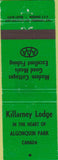 Matchbook Cover - Killarney Lodge Algonquin Park Canada