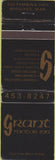 Matchbook Cover - Grant Motor Inn Winnipeg Manitoba