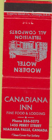 Matchbook Cover - Canadiani Inn Niagara Falls Canada