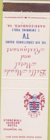 Matchbook Cover - Belle Meade Motel Harrisonburg VA Staunton