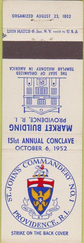 Matchbook Cover - Market Building Providence RI