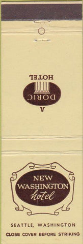 Matchbook Cover - New Washington Hotel Seattle WA