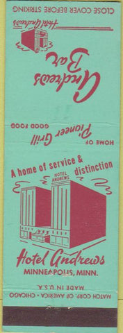 Matchbook Cover - Andrews Bar Minneapolis MN