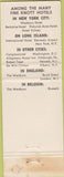 Matchbook Cover - The Westbury Toronto ON crease