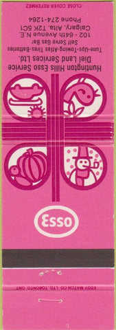 Matchbook Cover - Esso Oil gas Calgary Alberta