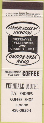Matchbook Cover - Ferndale Motel Simcoe