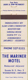 Matchbook Cover - The Mariner Motel Woodstock ON