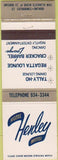 Matchbook Cover - Hotel Henley St Catharines ON