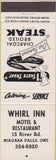 Matchbook Cover - Whirl Inn Niagara Falls ON