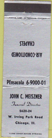 Matchbook Cover - John Meiszner Funeral Chicago IL