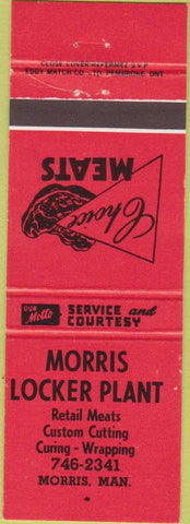 Matchbook Cover - Morris Locker Plant Morris Manitoba