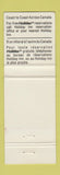 Matchbook Cover - Holiday Inn Canada NO TOWNS