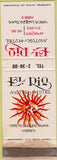 Matchbook Cover - El Rio Motor Hotel Nuevo Laredo Mexico
