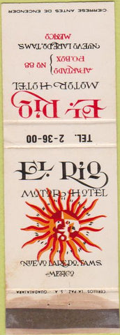 Matchbook Cover - El Rio Motor Hotel Nuevo Laredo Mexico