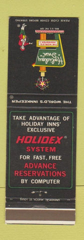 Matchbook Cover - Holiday Inn NO TOWN Holidex