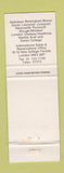 Matchbook Cover - Holiday Inn Marble Arch UK