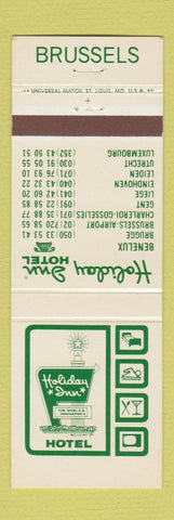 Matchbook Cover - Holiday Inn Brussels Belgium Locations