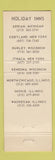 Matchbook Cover - Holiday Inn Adrian MI Cortland NY Hurley WI Kenosha #2